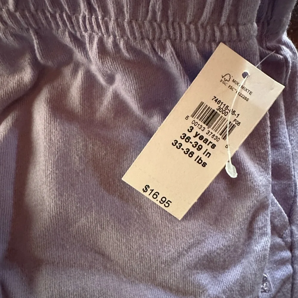 GAP Kids Light Purple Shorts with Beige Drawstring